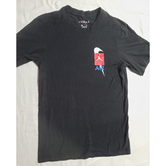 Men's Jordan Flight  Nike Air Logo Spellout Graphic Double Sided Tshirt Size: S - Picture 1 of 6